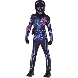 Spirit Halloween Fortnite Kids Party Trooper Glow-in-the-Dark Costume | 10/12